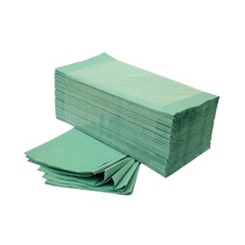 Papírové hotelové ručníky zelené ( ZZ-Falz ) 25x21 cm