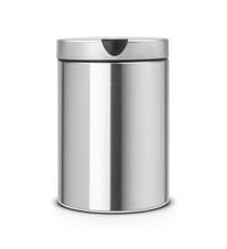 313264-Wall-Mounted-Waste-Bin-3L-Matt-Steel-01 stěna koš