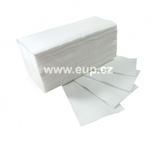 Papírové hotelové ručníky  ( ZZ bílé ) 25x21 cm 