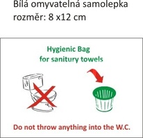 Samolepka hotelová - upozornění WC ženy