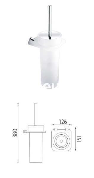 Toaletní WC kartáč hotelový k zavěšení na zeď 