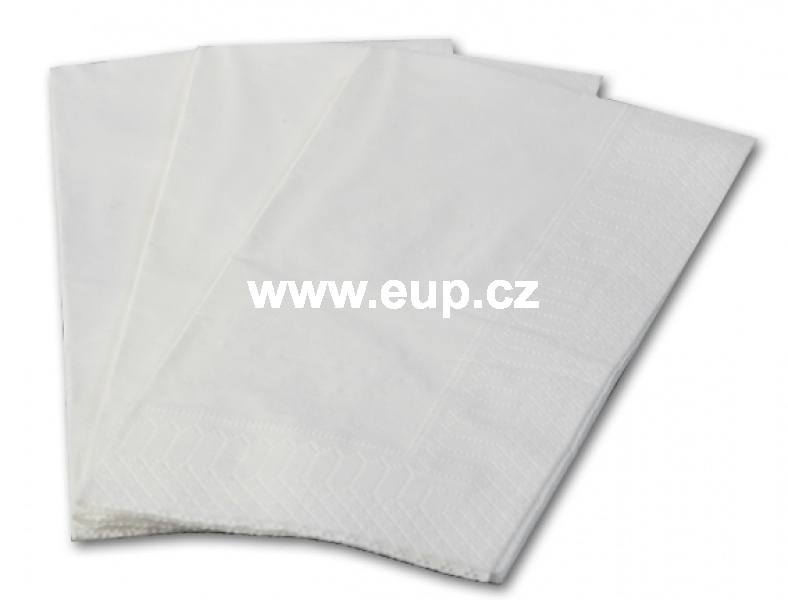 Ubrousky hotelové třívrstvé,40x40 cm, bílý
