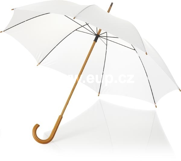 Klasický bílý hotelový polyesterový deštník 