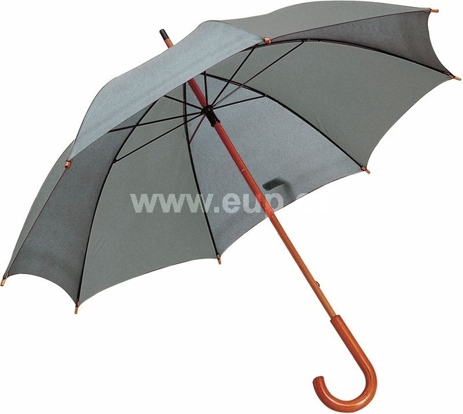 Klasický šedý hotelový polyesterový deštník 