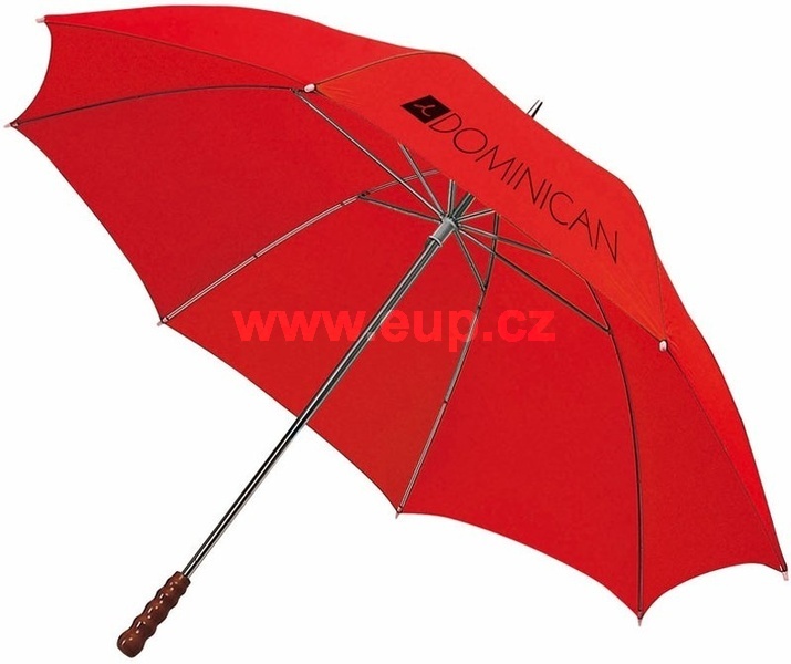Velký červený golfový  polyesterový deštník hotelový 