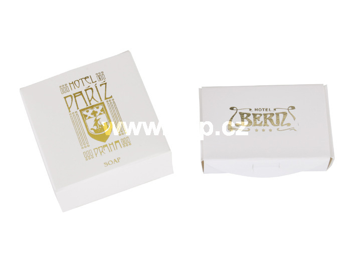 Toaletní mýdlo hotelové v papírové krabičce